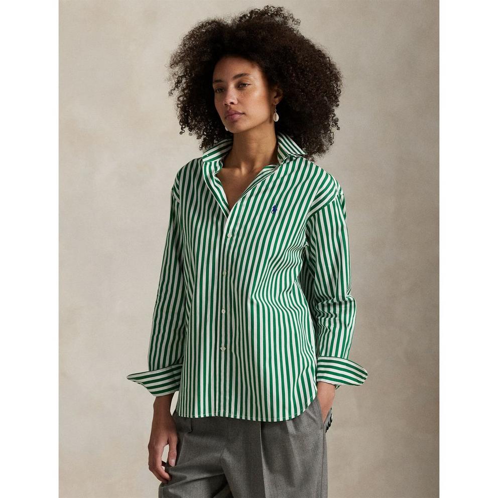 Polo Ralph Lauren Women's Stripe Long Sleeve Patterned Shirt