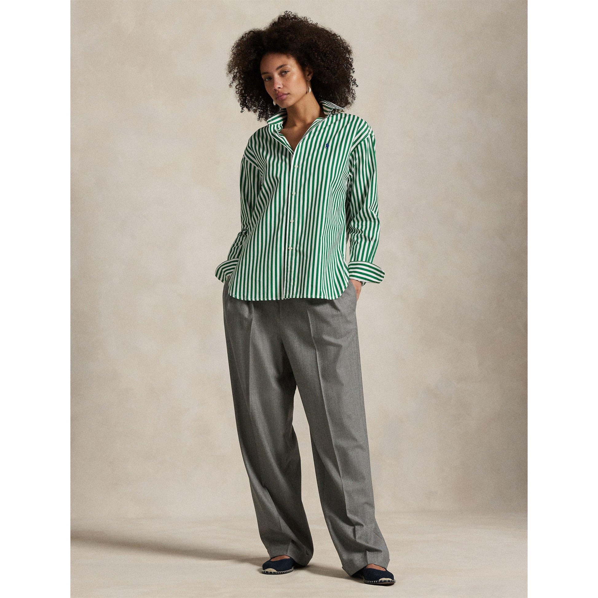 Polo Ralph Lauren Women's Stripe Long Sleeve Patterned Shirt