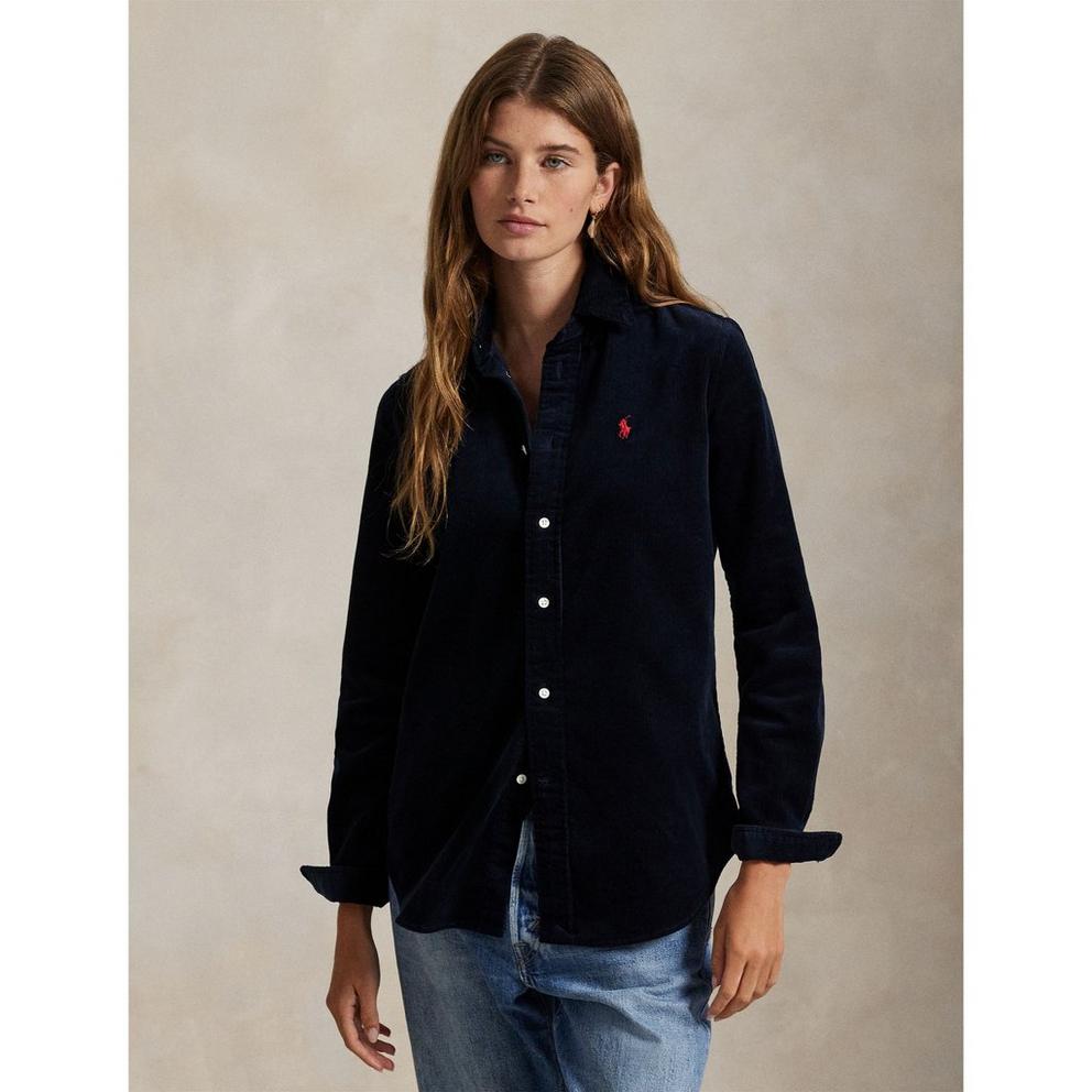 Polo Ralph Lauren Women's Cord Long-Sleeve Plain Shirt