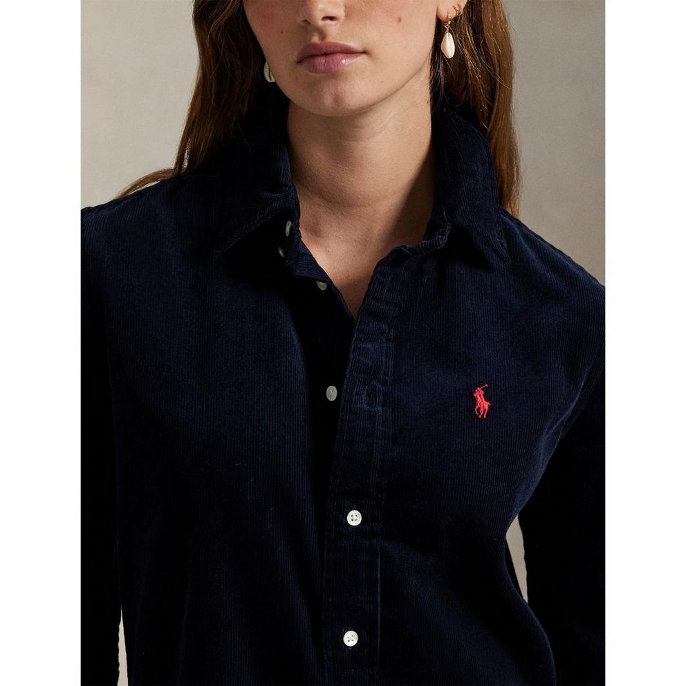 Polo Ralph Lauren Women's Cord Long-Sleeve Plain Shirt