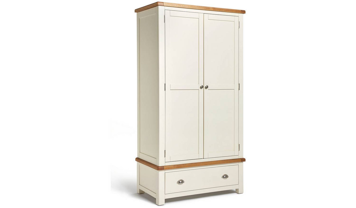 Argos Home Kent 3 Piece 2 Door Wardrobe Set - Cream and Oak
