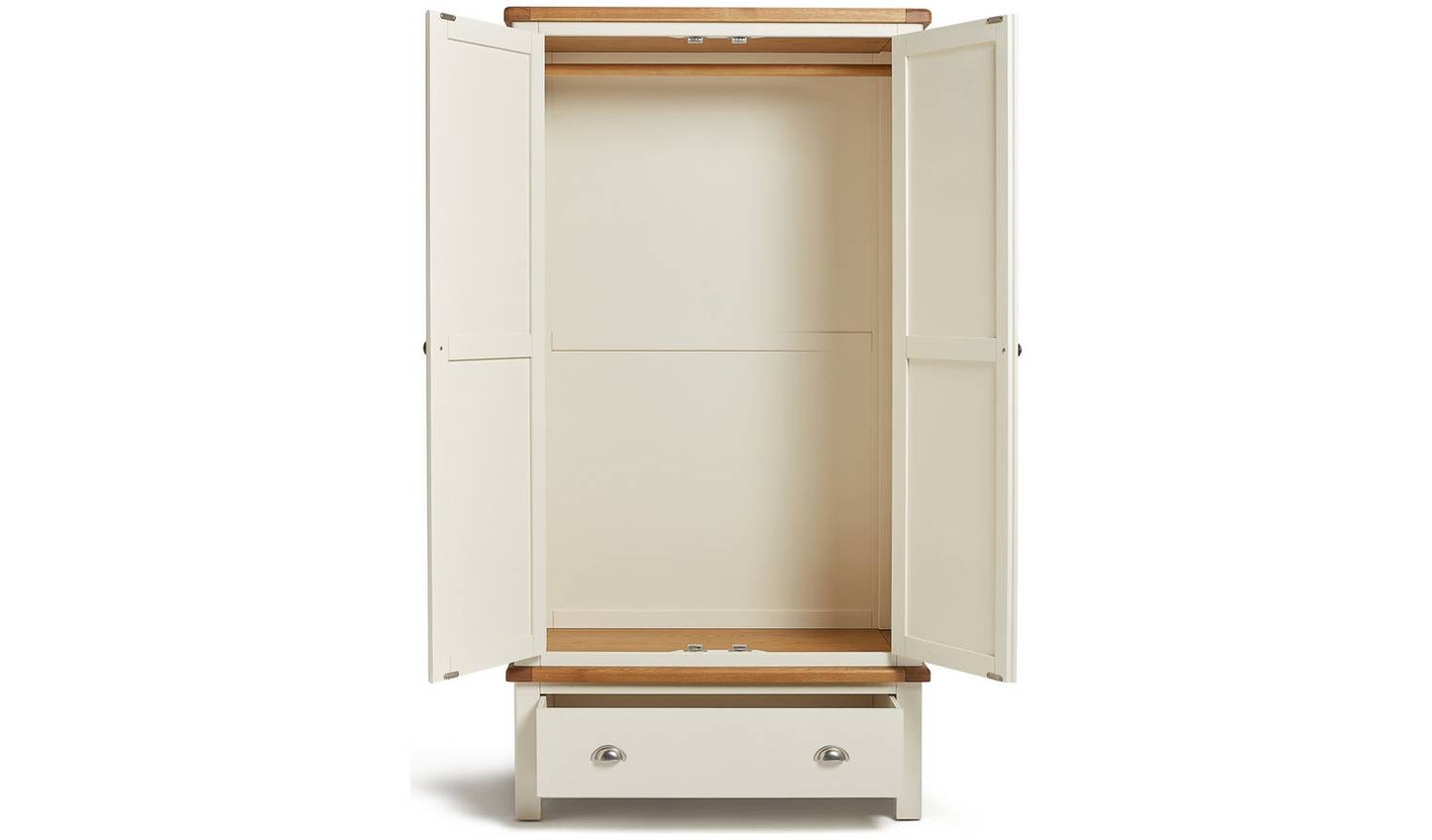 Argos Home Kent 3 Piece 2 Door Wardrobe Set - Cream and Oak