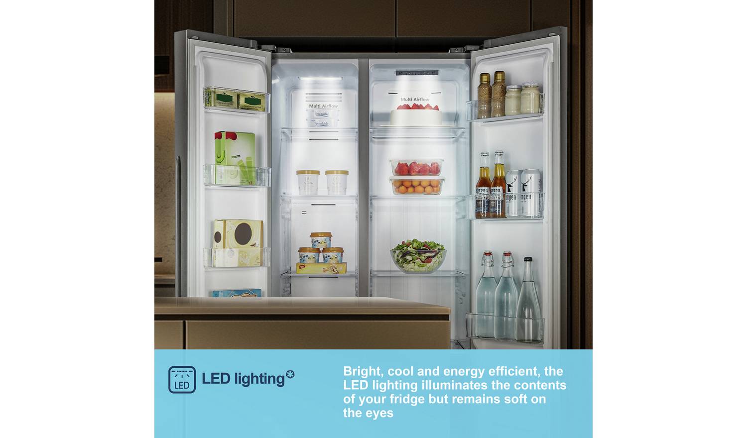 Fridgemaster MS83430ES American Fridge Freezer - Silver
