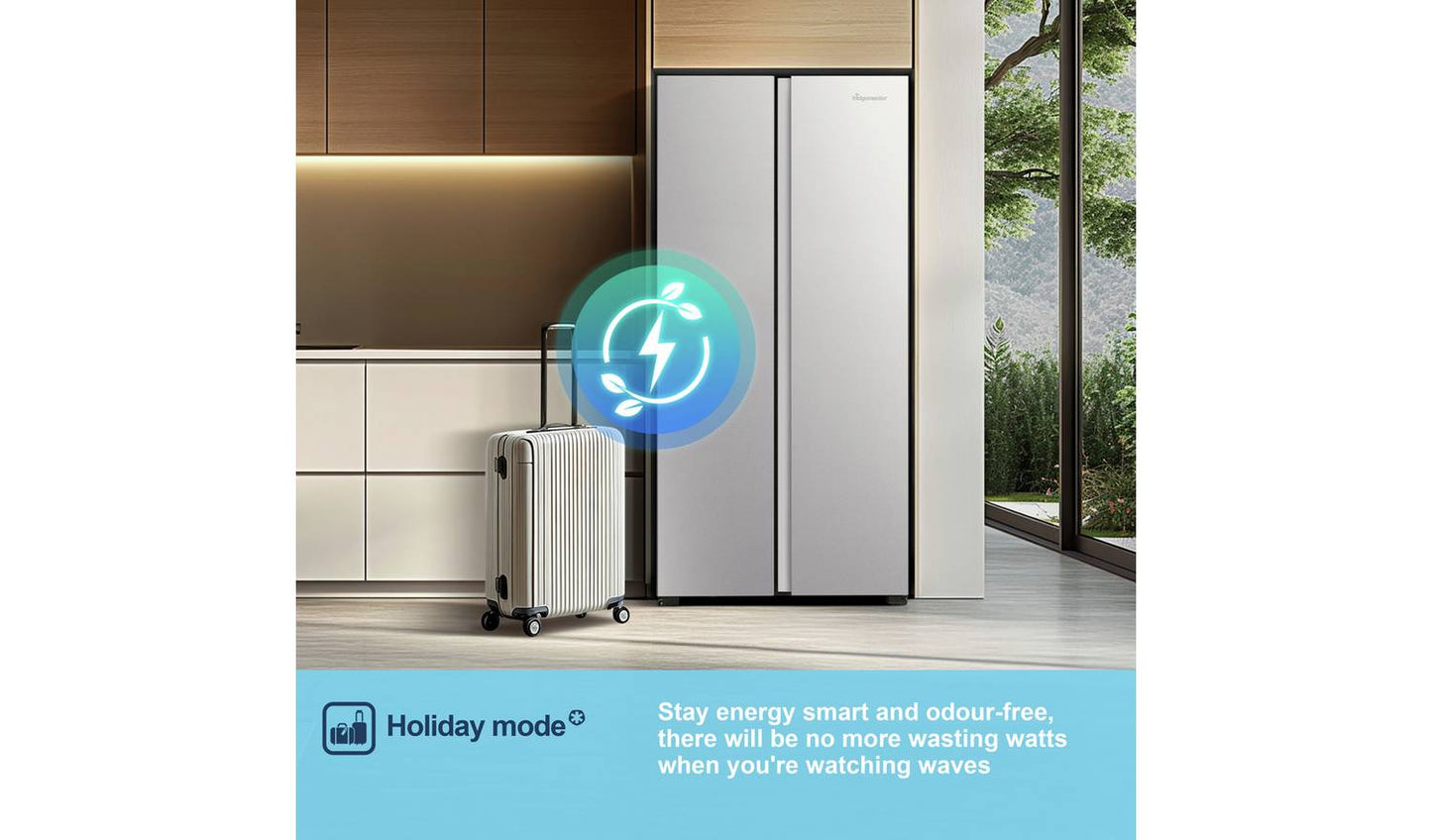 Fridgemaster MS83430ES American Fridge Freezer - Silver
