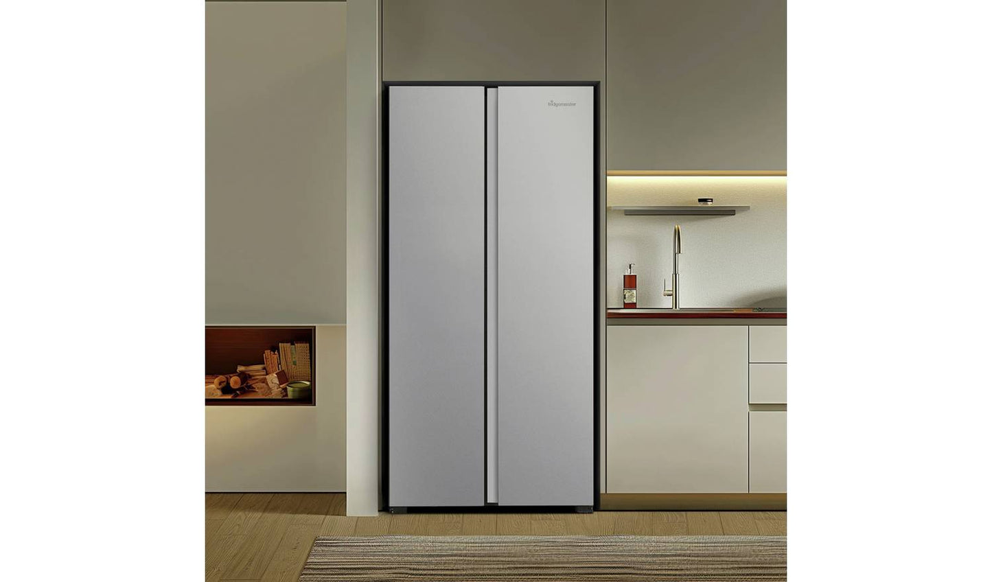Fridgemaster MS83430ES American Fridge Freezer - Silver