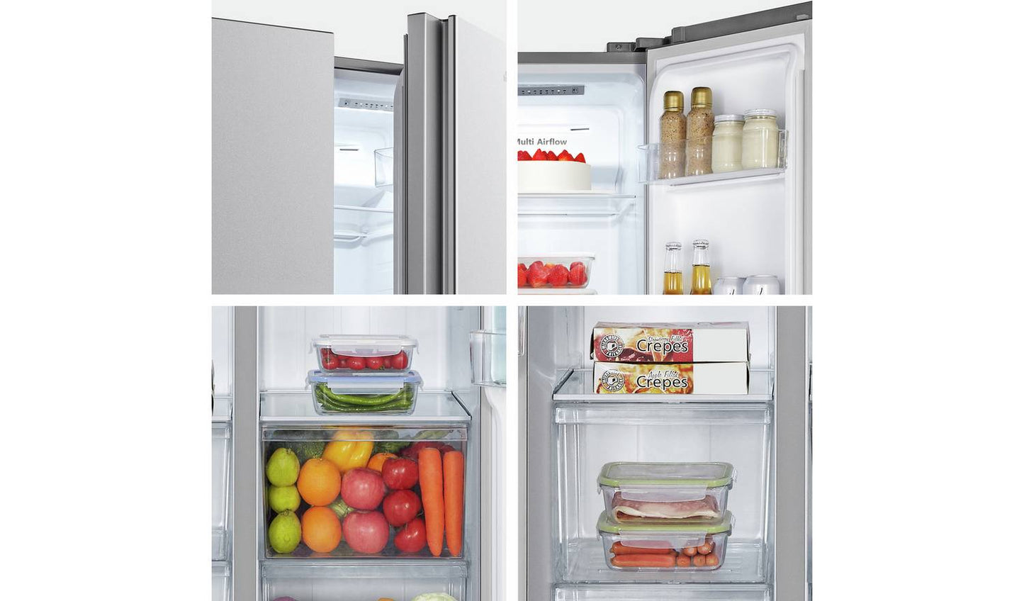 Fridgemaster MS83430ES American Fridge Freezer - Silver