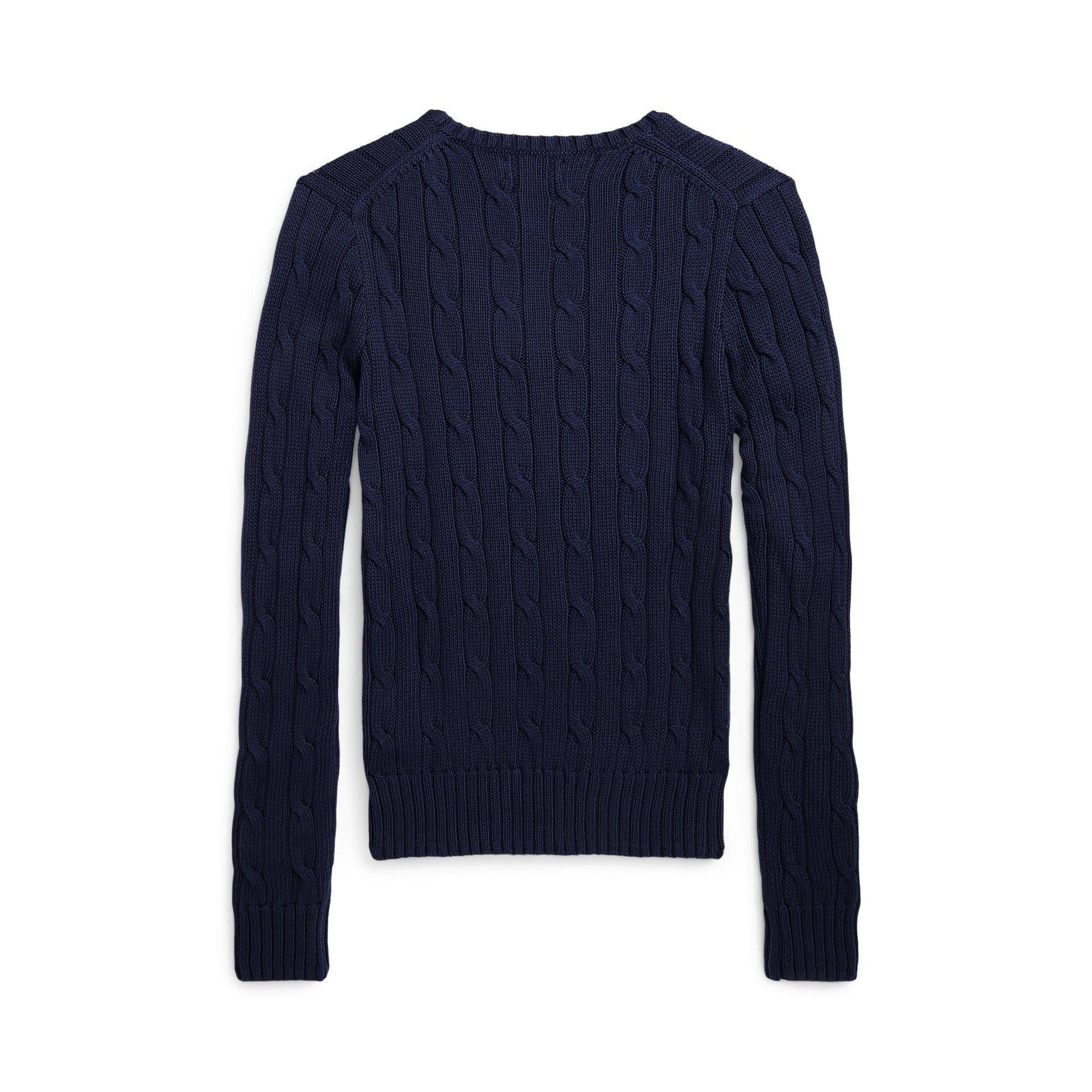 Women's Cable-Knit V-neck Jumper