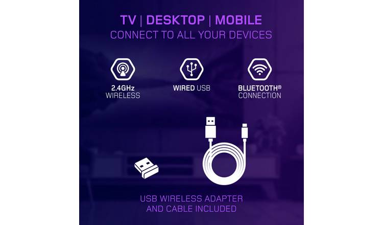 Gioteck Smart TV Game Controller For TV, PC, Mobile - Grey