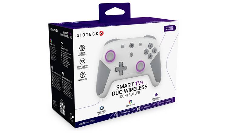 Gioteck Smart TV Game Controller For TV, PC, Mobile - Grey