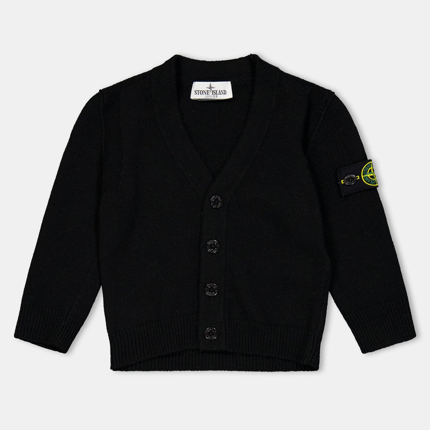 Stone Island Kids' Button Fastening Ribbed Cardigan