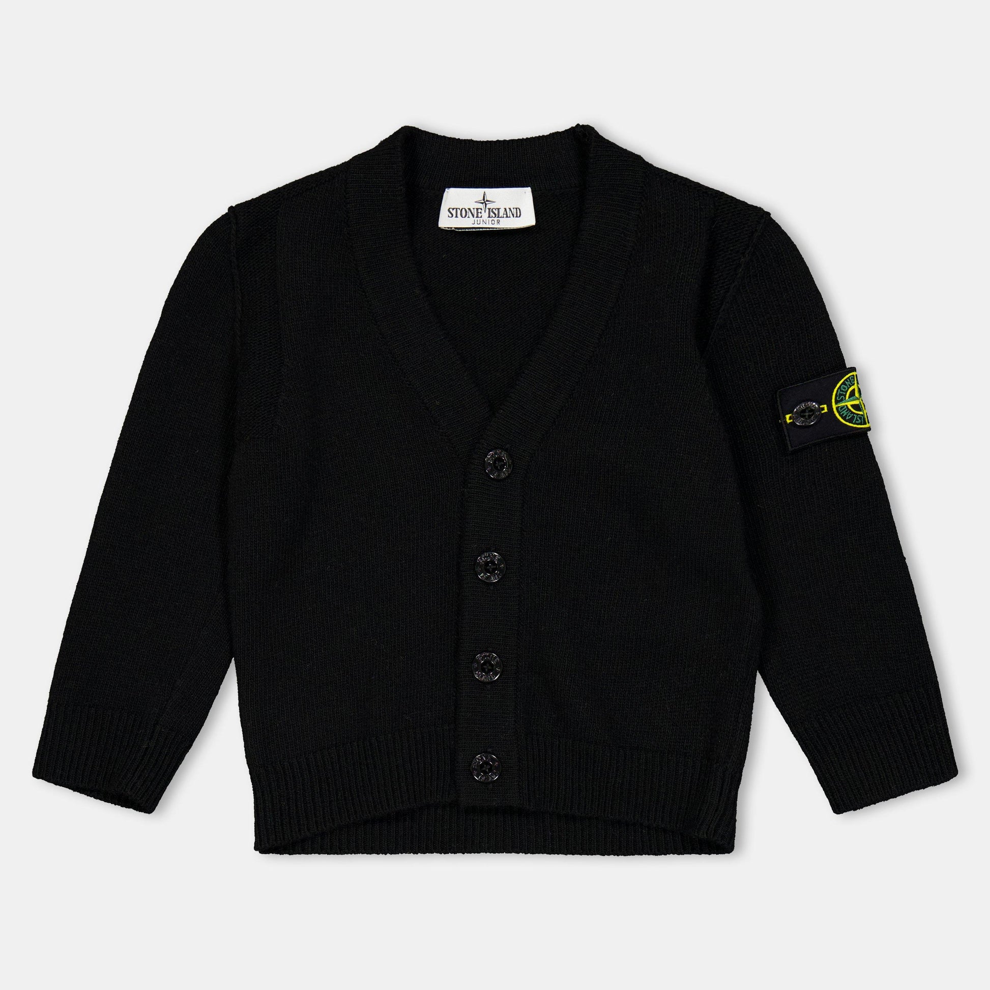 Stone Island Kids' Button Fastening Ribbed Cardigan