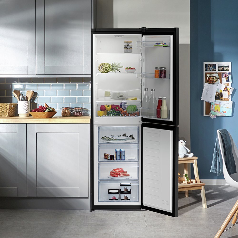 Beko CFG4582B Freestanding Fridge Freezer - Black