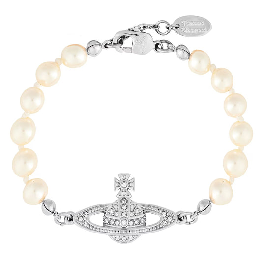 Women's Mini Bas Relief Pearl Bracelet
