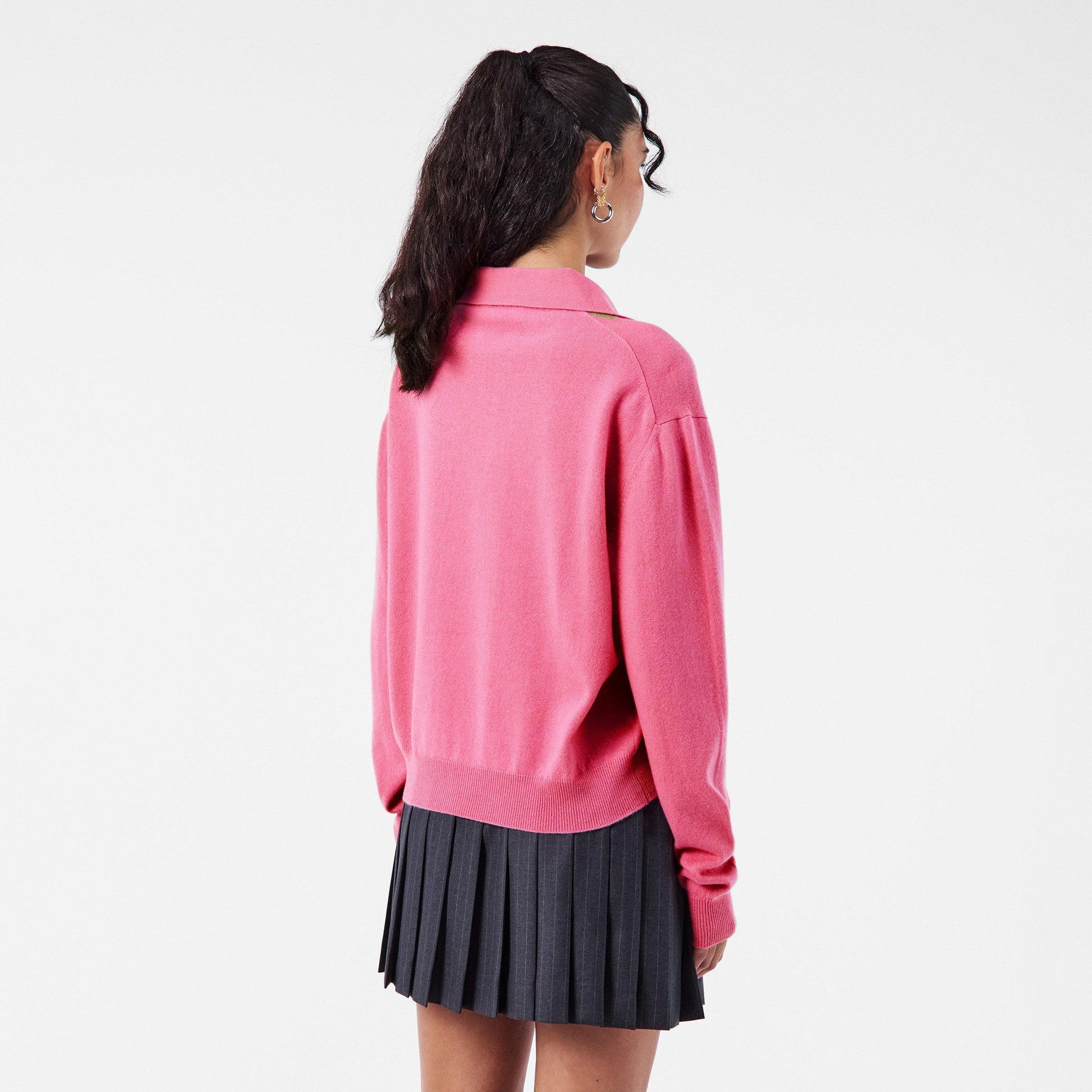 Miu Miu Women's Cashmere Argyle Crew Neck Jumper