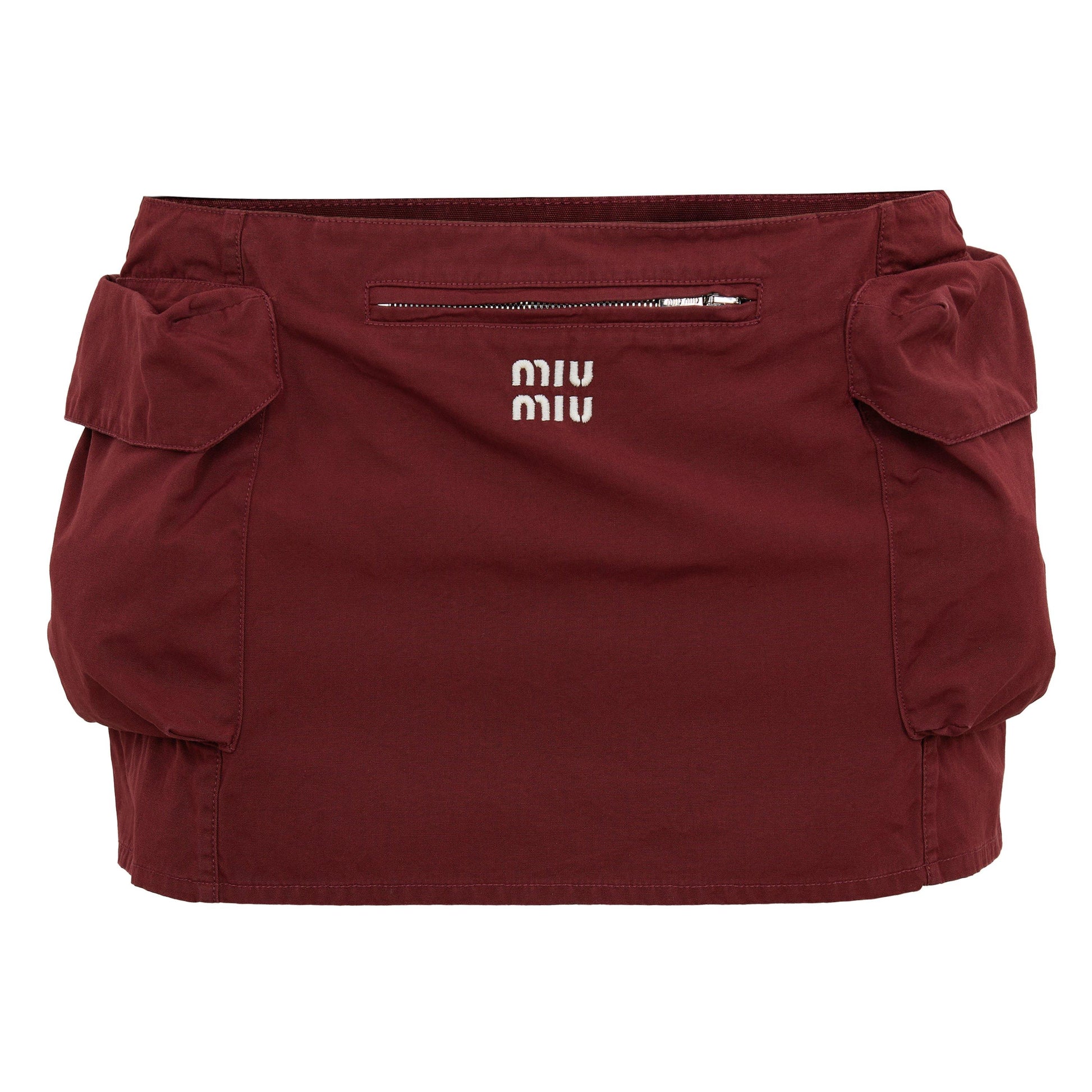 Miu Miu Women's Pocket Mini Skirt