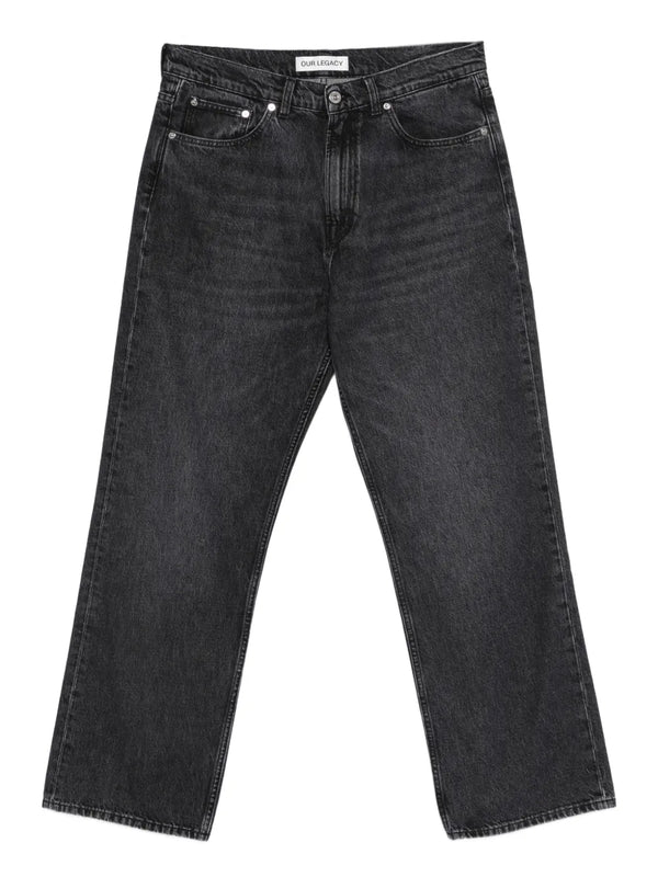 OUR LEGACY logo-patch jeans