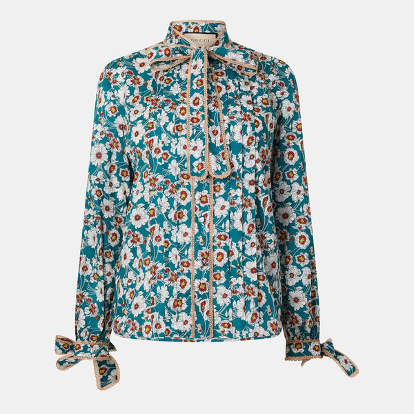 Gucci Women's Patterned Long Sleeve Tailored Fit Shirt