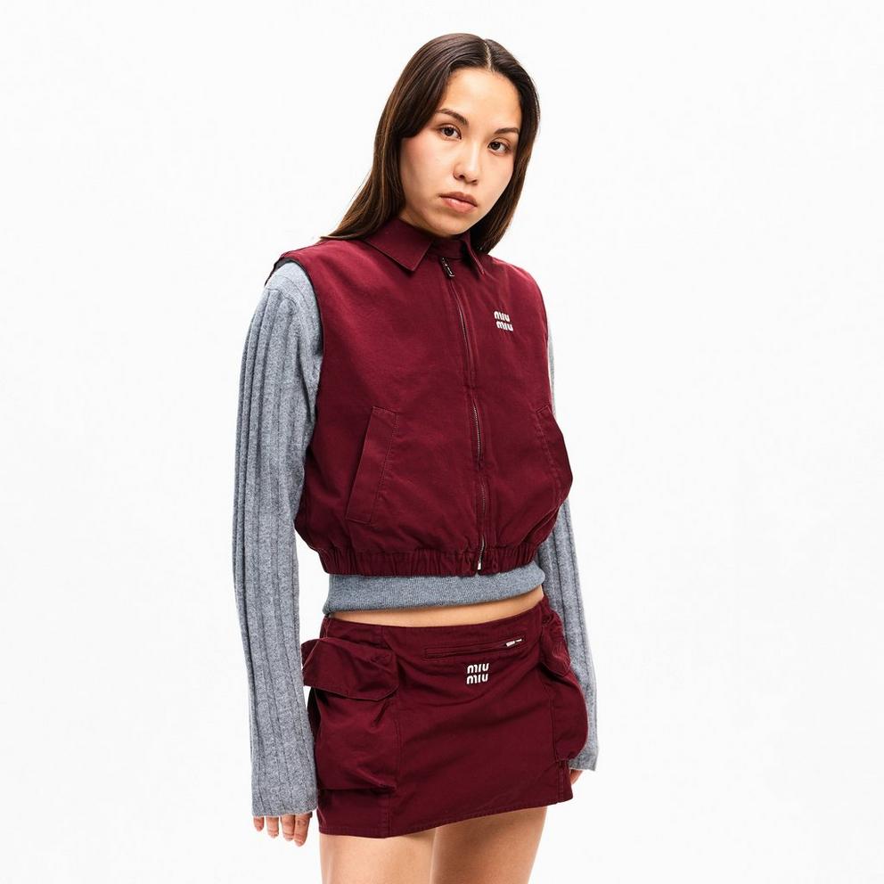 Miu Miu Washed Poplin Vest