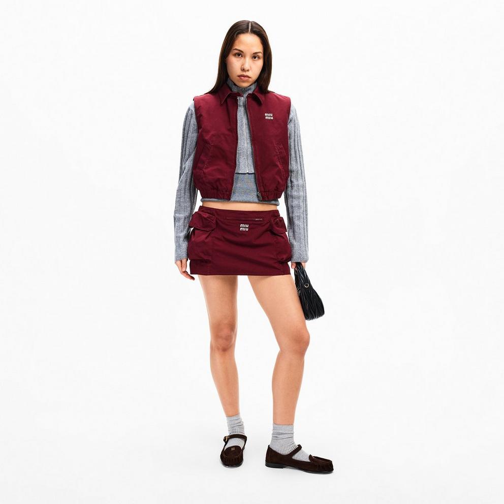Miu Miu Washed Poplin Vest
