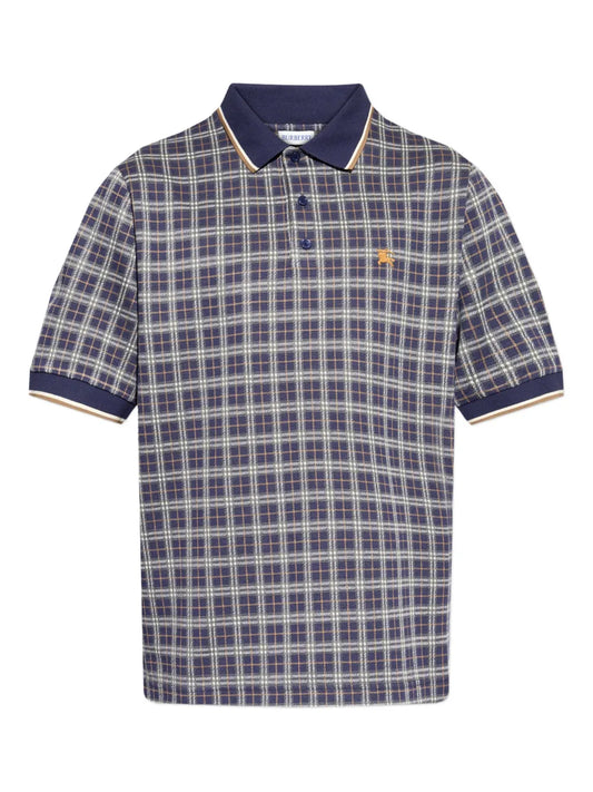 Burberry Pelham check-pattern logo-detail polo shirt