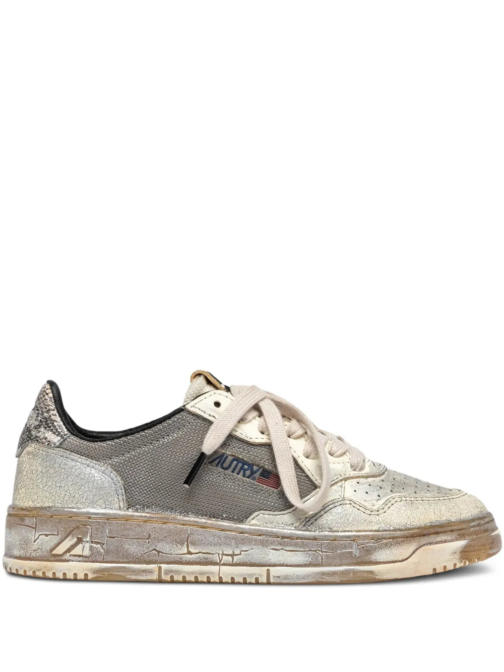 Autry Medalist cracked sneakers