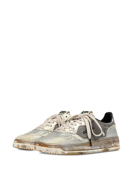 Autry Medalist cracked sneakers