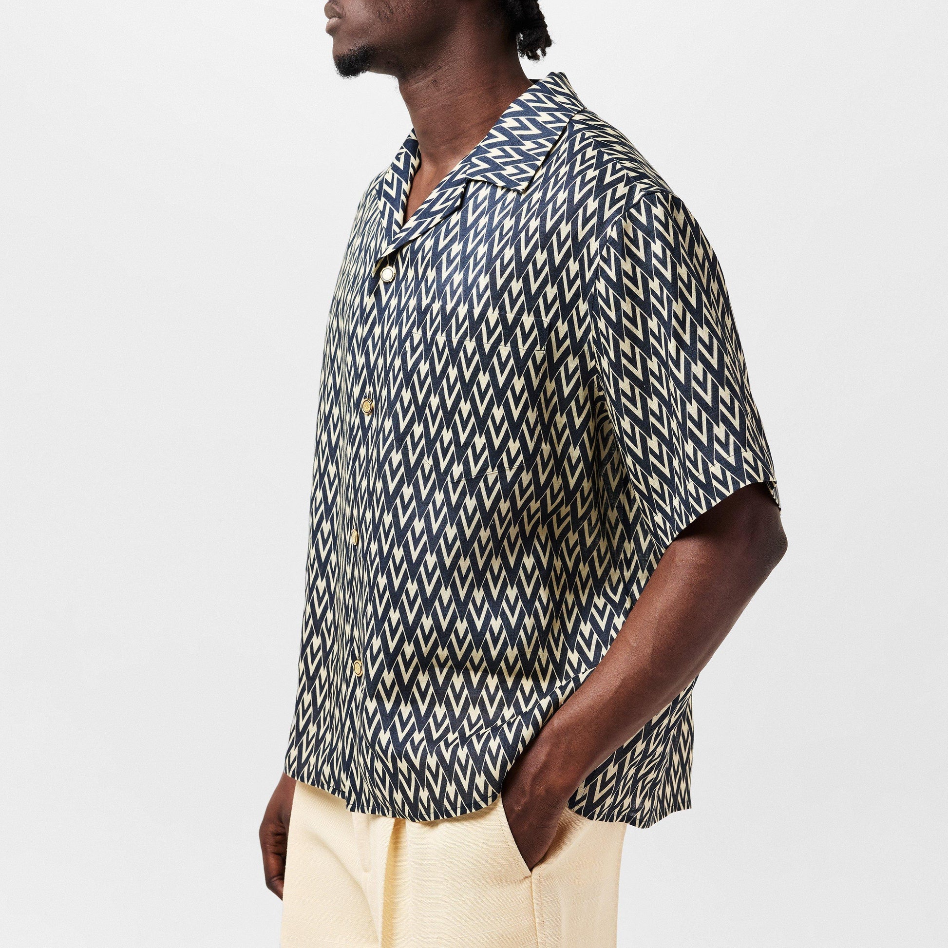 Valentino Linen Bowling Shirt