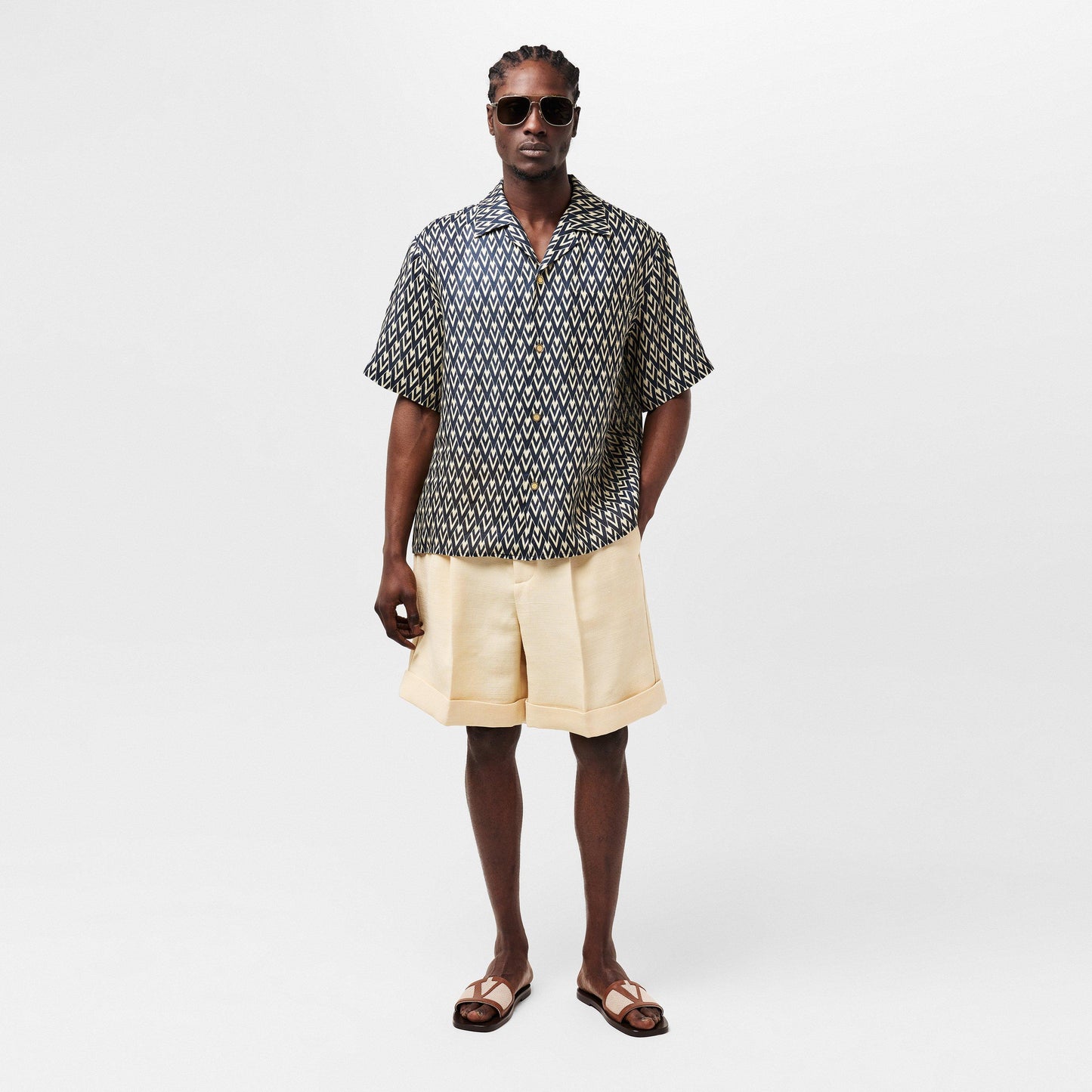 Valentino Linen Bowling Shirt