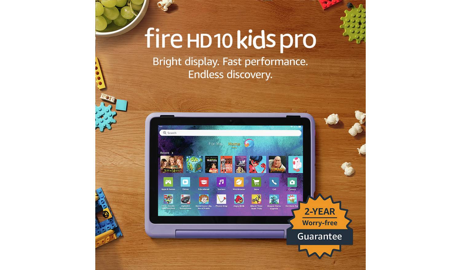 Amazon Fire HD 10 Kids Pro Tablet for 6-12 10.1in 32GB Purple