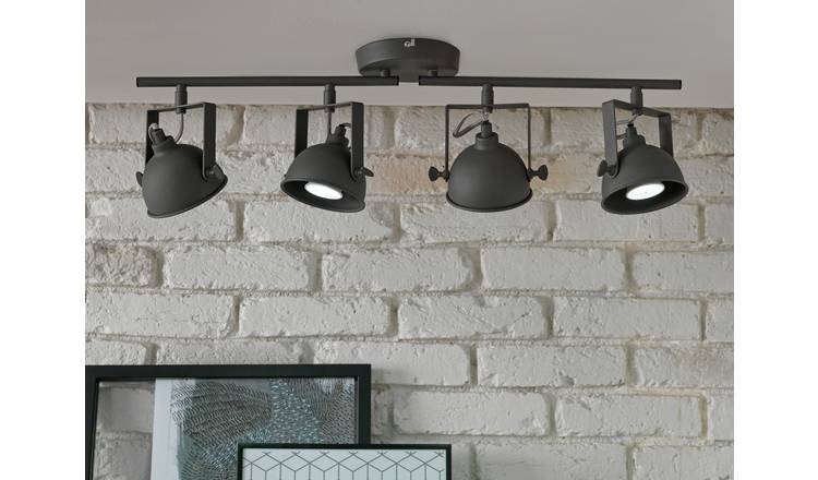 Argos Home Loft Living 4 Light Spotlight - Dark Grey