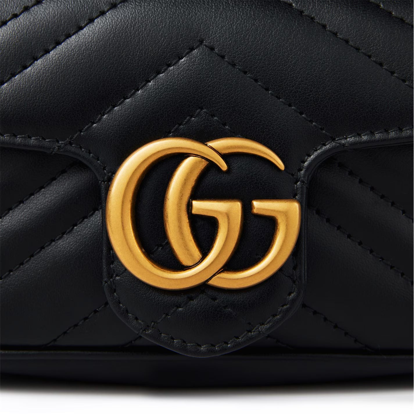 Women's Chevron Leather GG Marmont Super Mini Bag