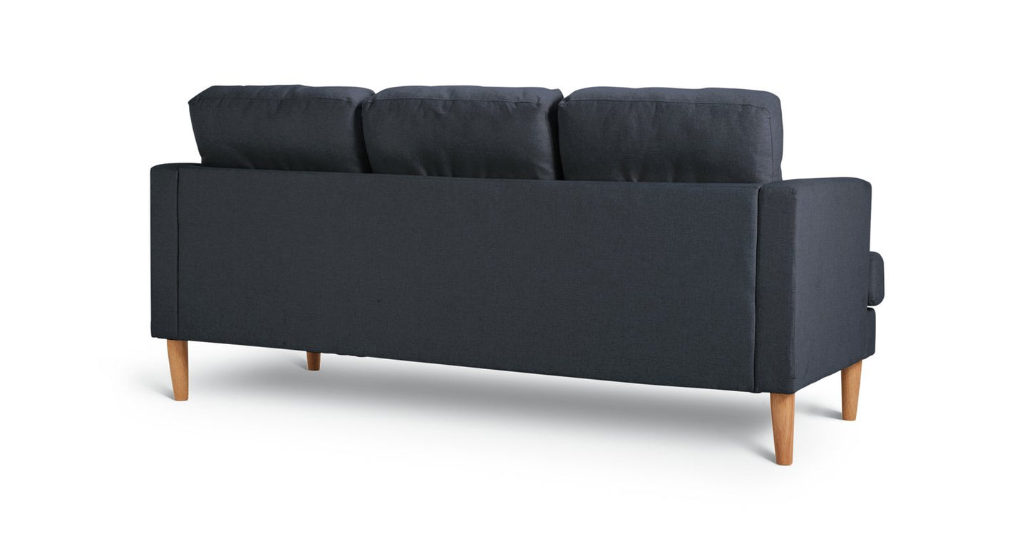 Habitat Joshua Fabric 3 Seater Sofa - Charcoal