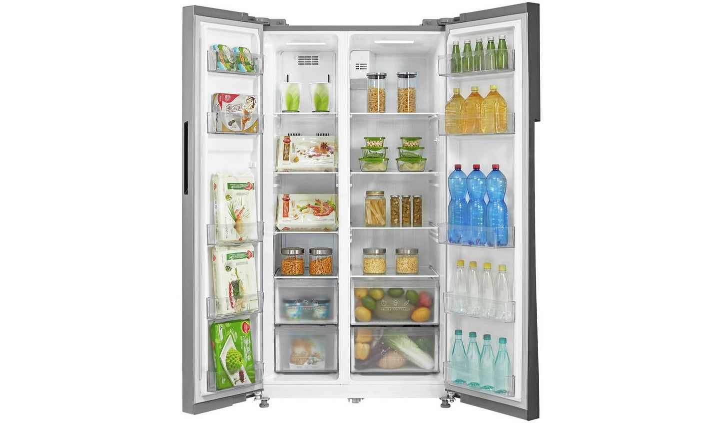 Bush MESBSX23E American Fridge Freezer - Stainless Steel