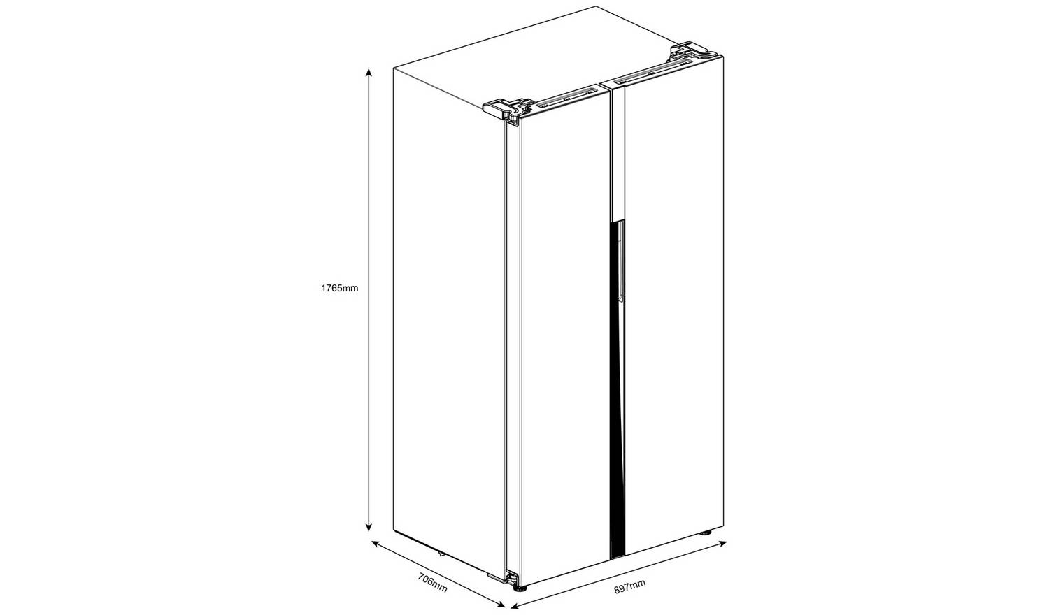 Bush MESBSX23E American Fridge Freezer - Stainless Steel