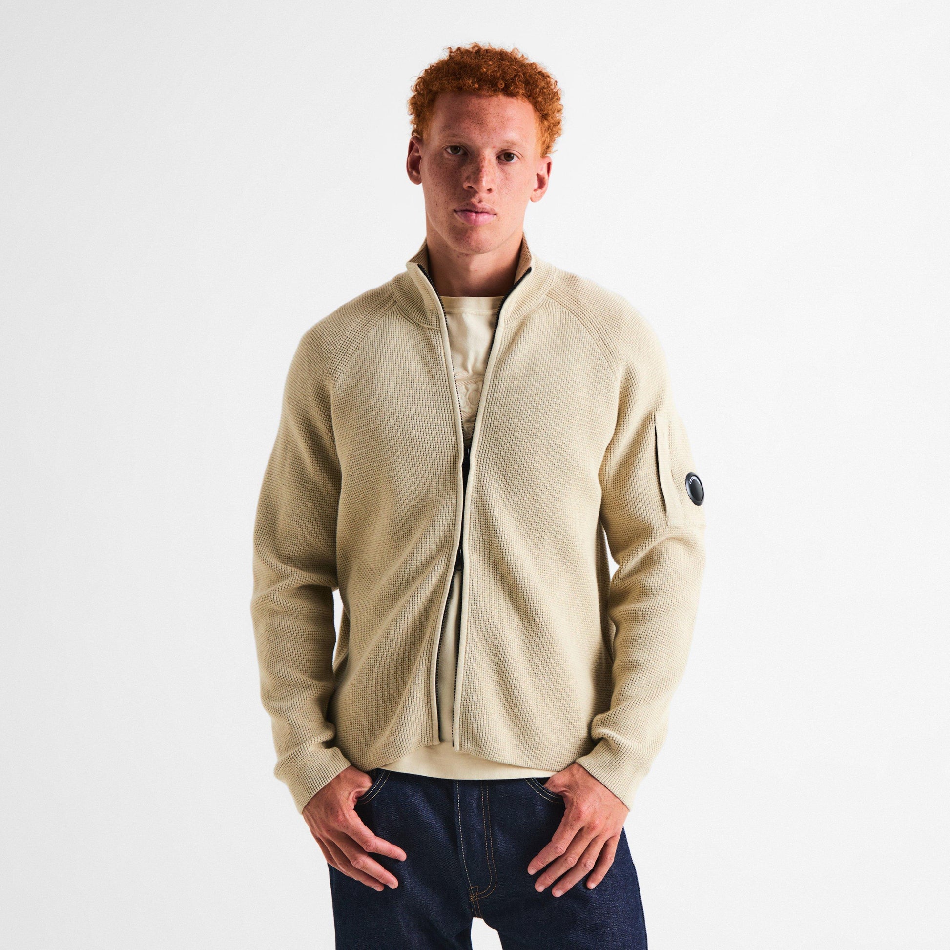 CP Company CP Waffle Zip Thru Sn64