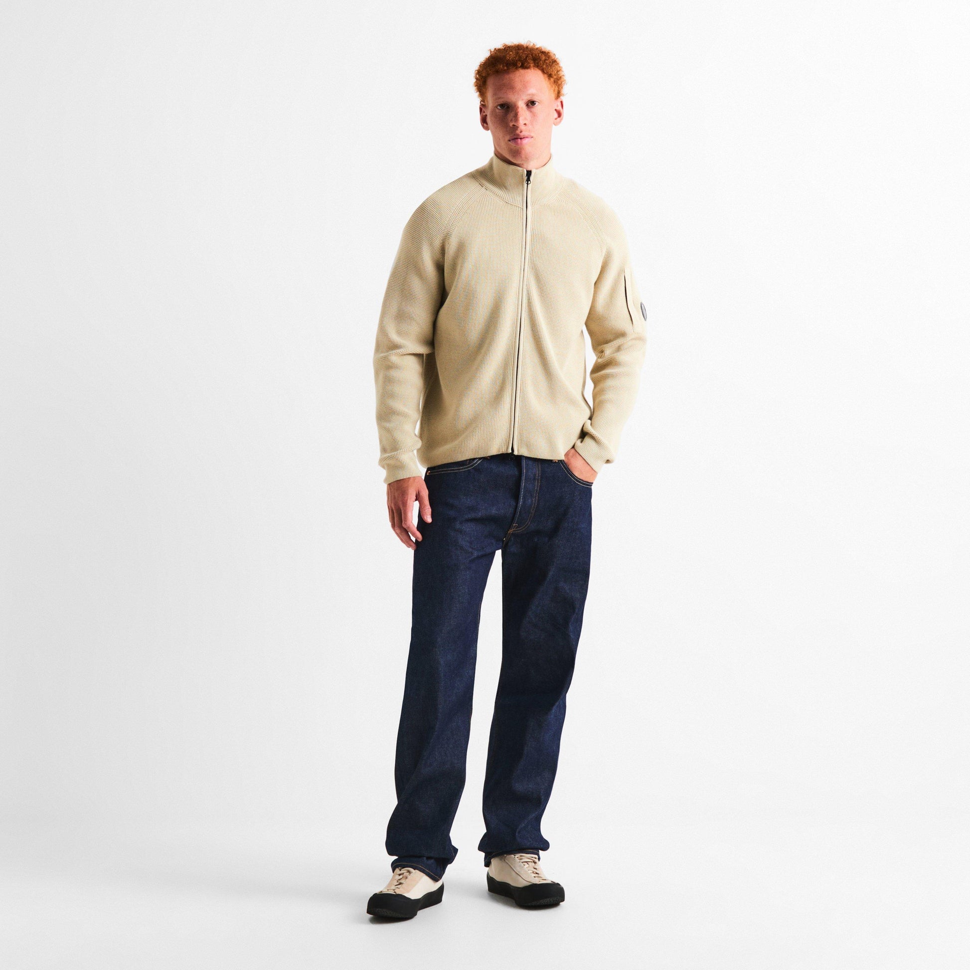 CP Company CP Waffle Zip Thru Sn64