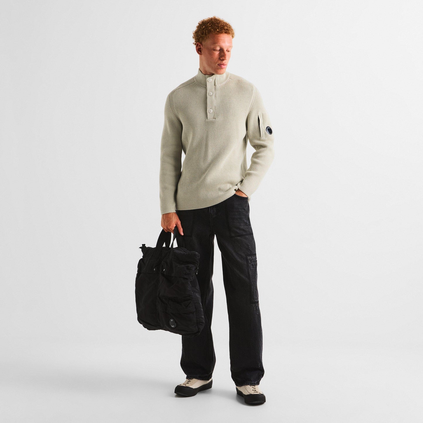 CP Company CP Rib Button Knit Sn64