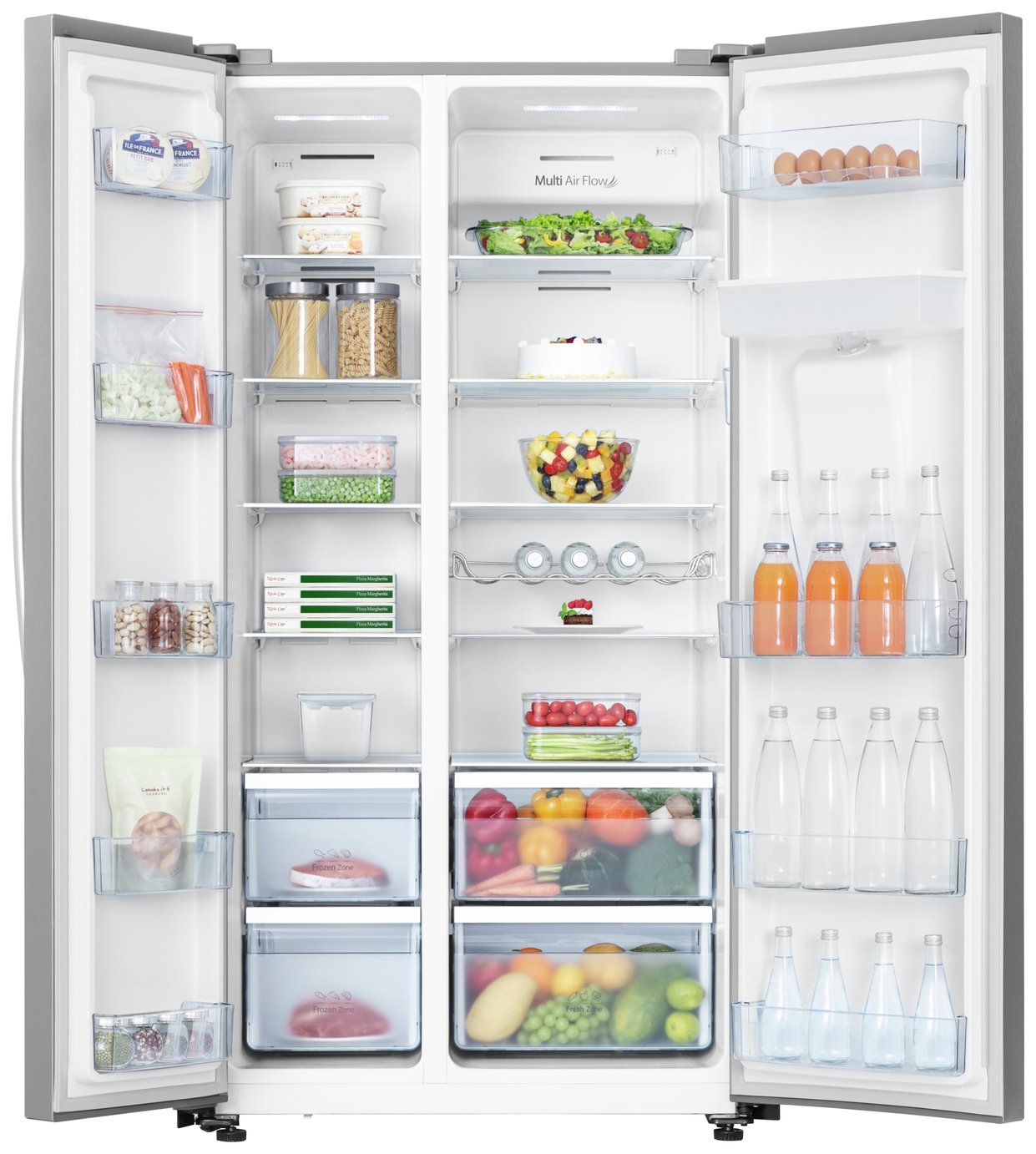 Hisense RS741N4WCE American Fridge Freezer - Silver