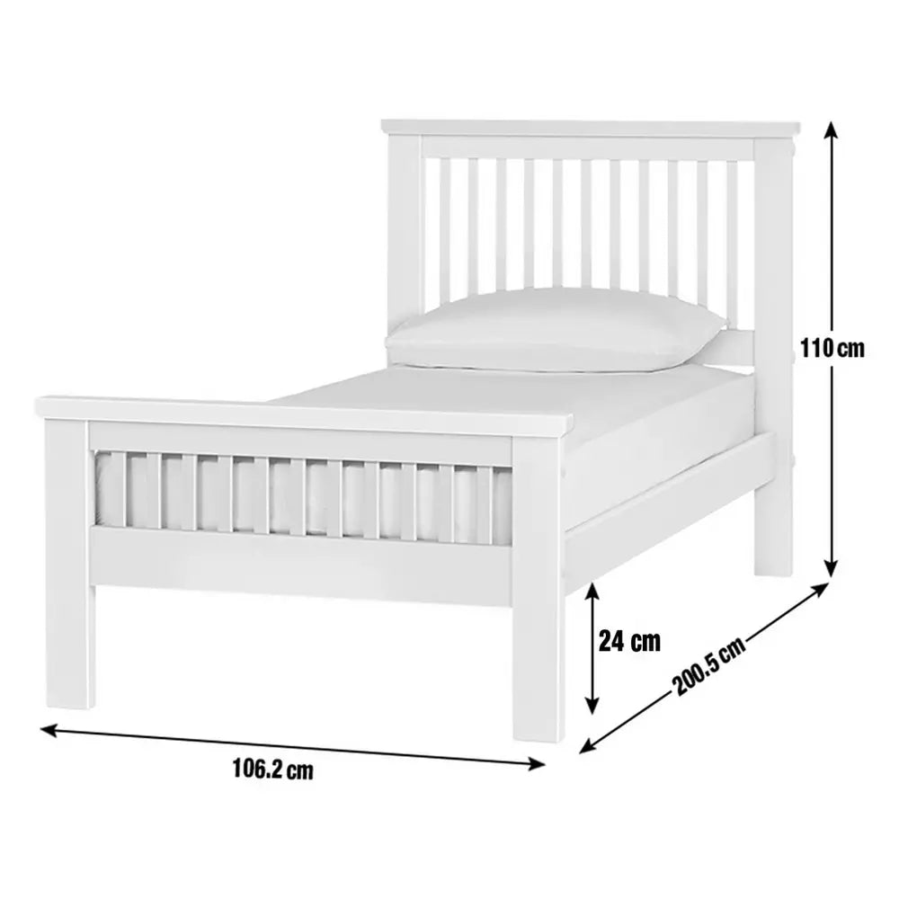 Argos Home Aubrey Single Wooden Bed Frame - Two Tone