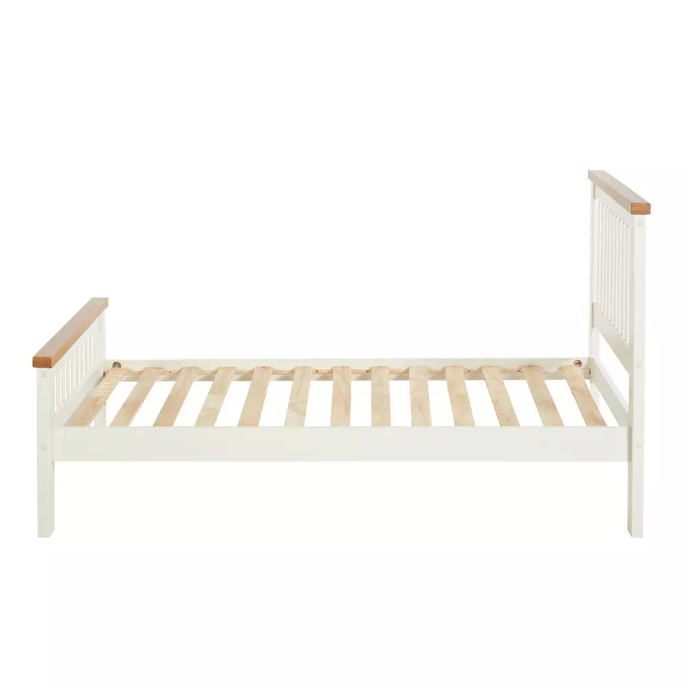 Argos Home Aubrey Single Wooden Bed Frame - Two Tone
