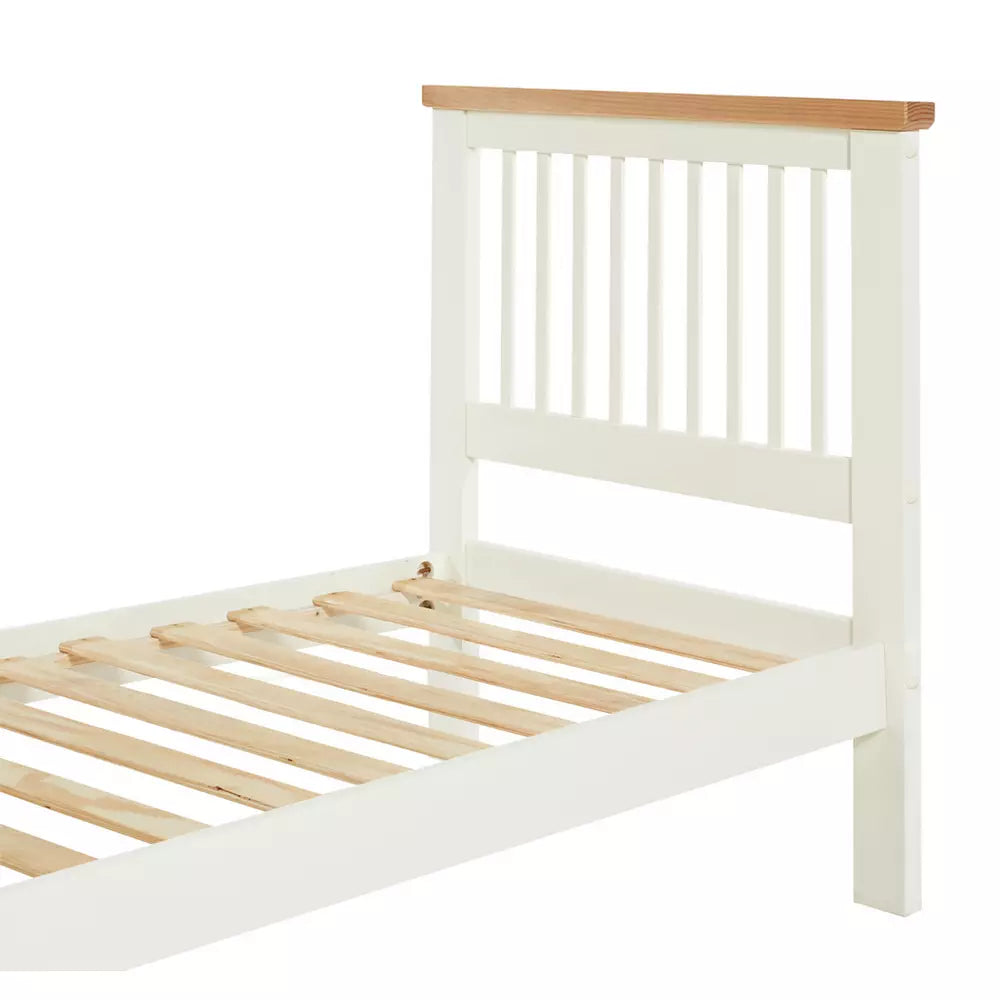 Argos Home Aubrey Single Wooden Bed Frame - Two Tone