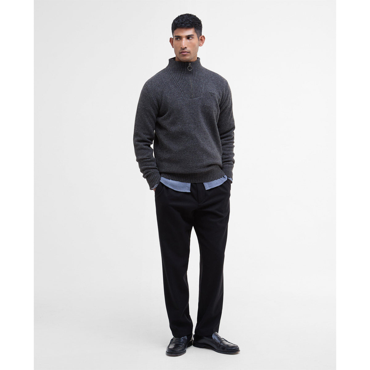 Barbour Essential L/Wool Half Zip Jumper