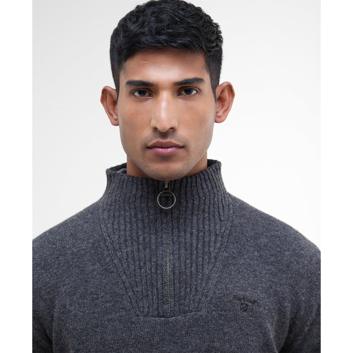 Barbour Essential L/Wool Half Zip Jumper