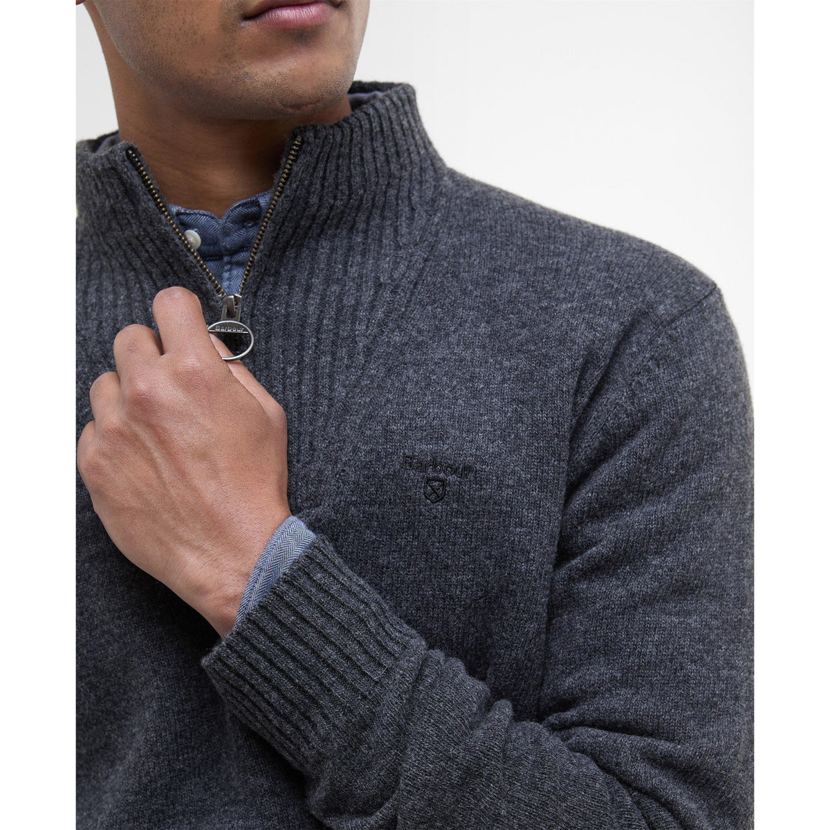 Barbour Essential L/Wool Half Zip Jumper