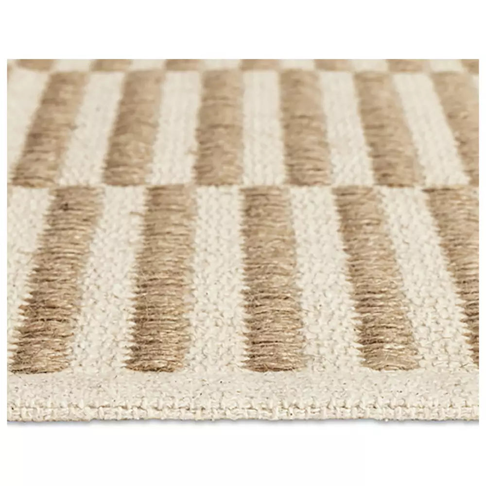 Habitat Modern Country Block Natural Flatweave Rug - 120x170