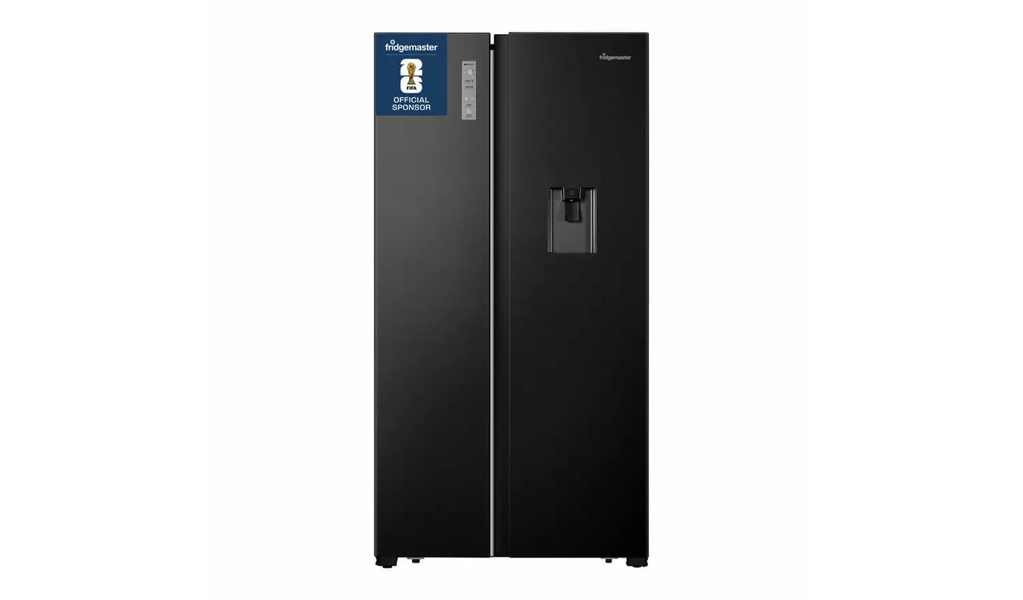 Fridgemaster MS91520DEB American Fridge Freezer - Black