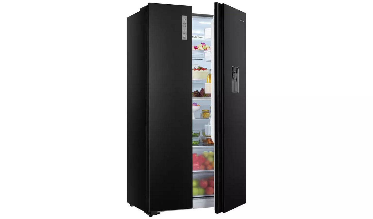 Fridgemaster MS91520DEB American Fridge Freezer - Black