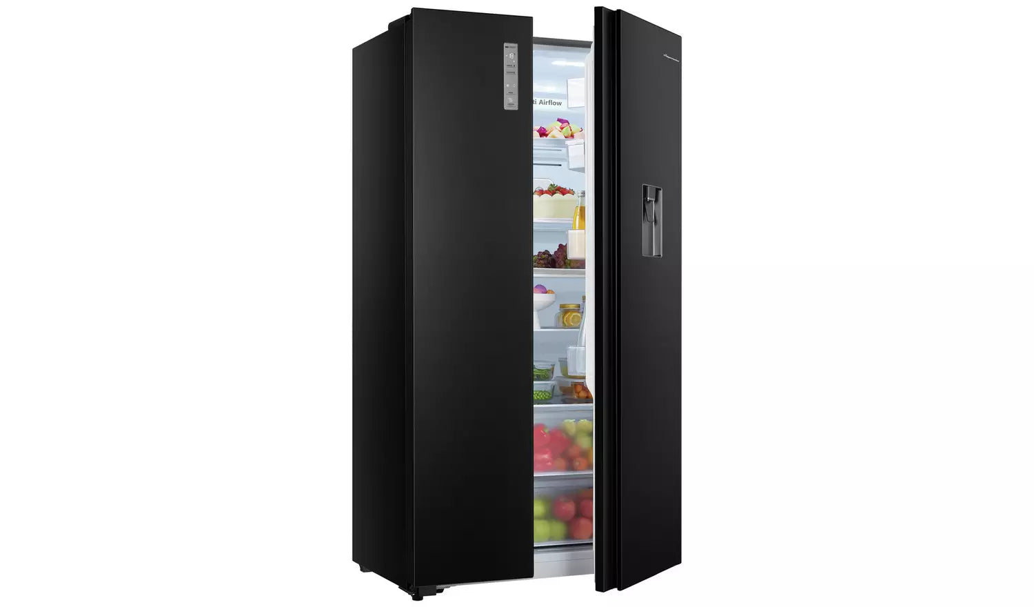 Fridgemaster MS91520DEB American Fridge Freezer - Black