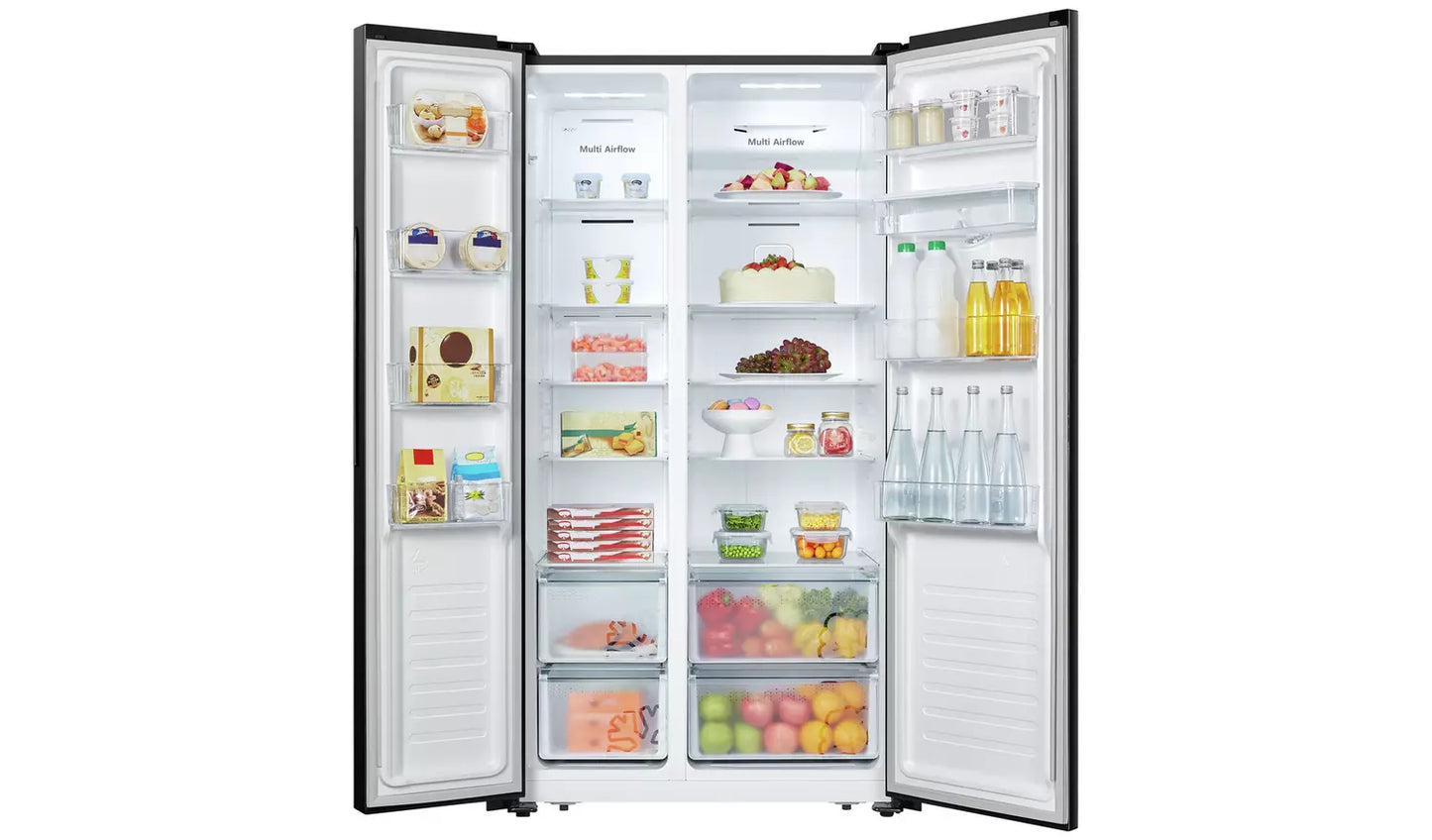 Fridgemaster MS91520DEB American Fridge Freezer - Black