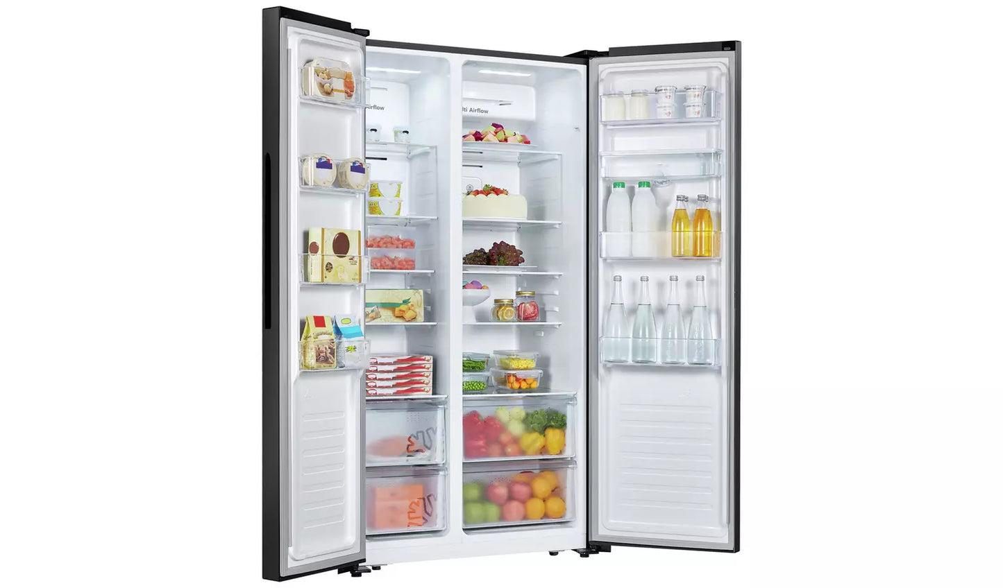 Fridgemaster MS91520DEB American Fridge Freezer - Black